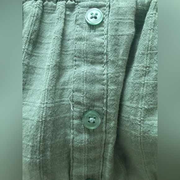 Green Ruffled Peasant Top - Picture 6 of 8